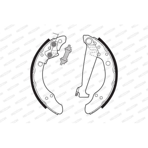 Brake Shoe Set Ferodo FSB408 Premier for Audi Seat Skoda VW Rear Axle