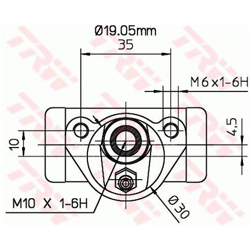 Radbremszylinder Trw BWD289 f&uuml;r Fiat Innocenti Lancia Autobianchi Hinterachse