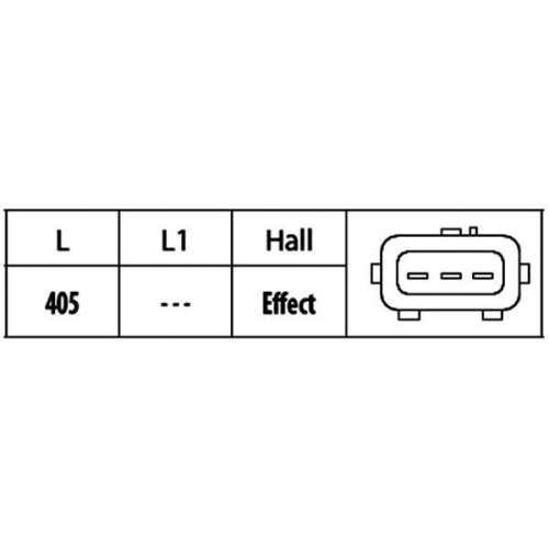 Sensor Nockenwellenposition Hella 6PU 009 121-851 für Fiat Lancia Ferrari