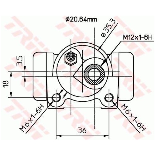 Wheel Brake Cylinder Trw BWF169 for Renault Rear Axle Left Rear Axle Right