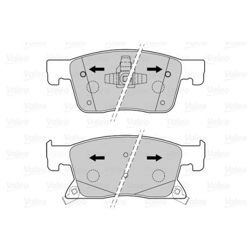 Bremsbelagsatz Scheibenbremse Valeo 601501 f&uuml;r Opel Vauxhall Vorderachse