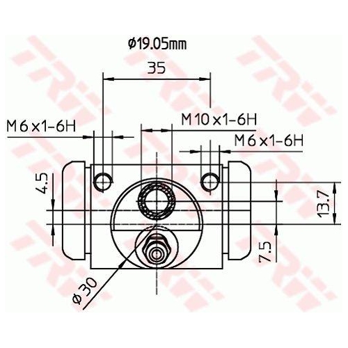 Radbremszylinder Trw BWD313 f&uuml;r Vauxhall Nissan Opel Renault Hinterachse