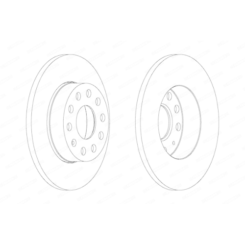 2 Bremsscheibe FERODO DDF1276 PREMIER f&uuml;r AUDI SEAT SKODA VW VAG, Hinterachse