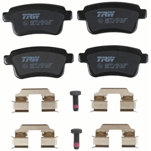 Brake Pad Set Disc Brake Trw GDB1786 Cotec for Mercedes Benz Mercedes Benz
