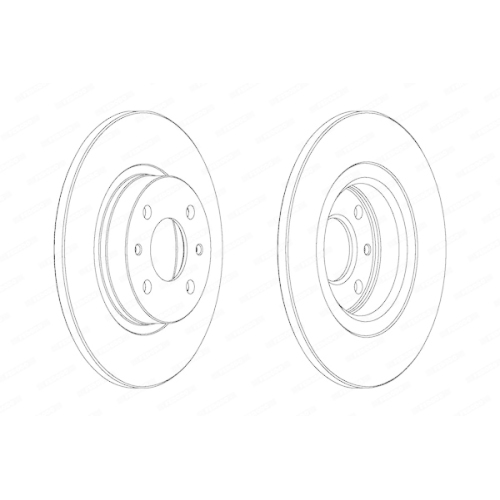 2 Bremsscheibe FERODO DDF141 PREMIER f&uuml;r ALFA ROMEO CHRYSLER FIAT LANCIA