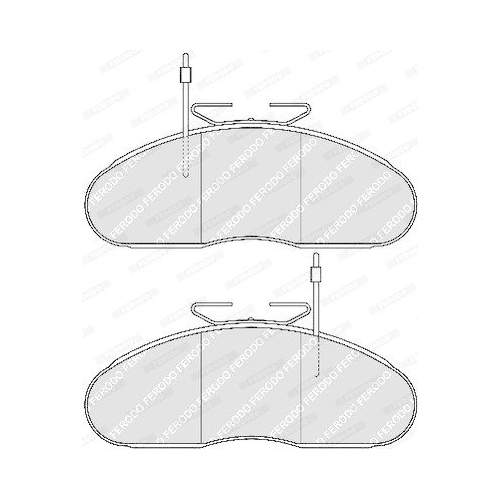 Bremsbelagsatz Scheibenbremse Ferodo FVR792 Premier f&uuml;r Nissan Avia Vorderachse