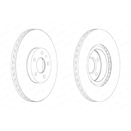 2 Bremsscheibe FERODO DDF156 PREMIER für ALFA ROMEO FIAT LANCIA OPEL VAUXHALL