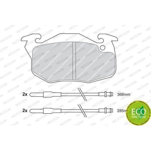 Bremsbelagsatz Scheibenbremse Ferodo FDB719 Premier Eco Friction f&uuml;r Citro&euml;n