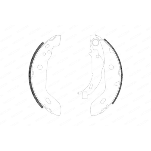Brake Shoe Set Ferodo FSB569 Premier for Mercedes Benz Mercedes Benz Rear Axle