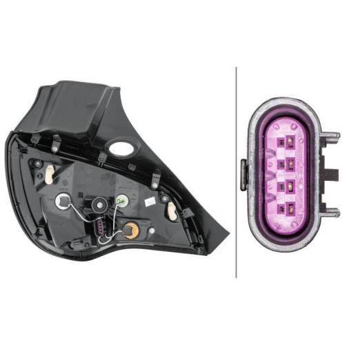 Heckleuchte Hella 2SD 354 812-021 f&uuml;r Opel Vauxhall Rechts