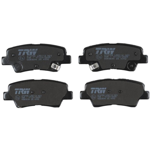Bremsbelagsatz Scheibenbremse Trw GDB3594 f&uuml;r Hyundai Kia Hinterachse
