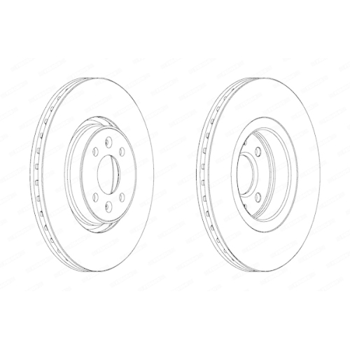 2 Bremsscheibe FERODO DDF1513 PREMIER für RENAULT, Vorderachse