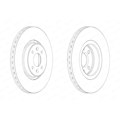 2 Bremsscheibe FERODO DDF1513 PREMIER für RENAULT, Vorderachse