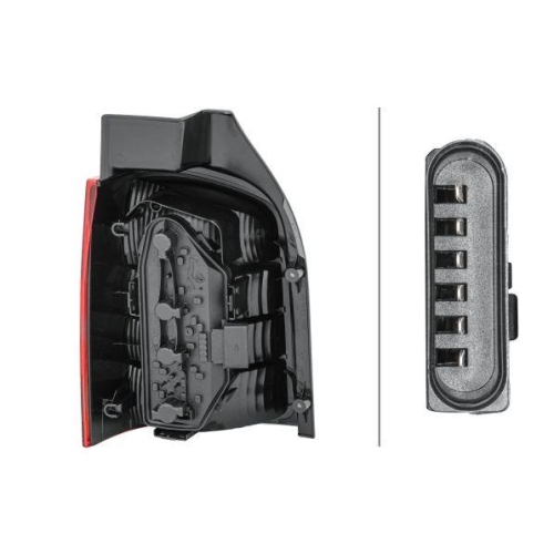 Heckleuchte Hella 2SK 008 579-221 f&uuml;r Daf VW Rechts