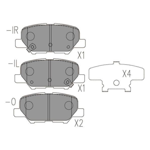 Bremsbelagsatz Scheibenbremse Red-line 27MZ046 f&uuml;r Citro&euml;n Mazda Mitsubishi