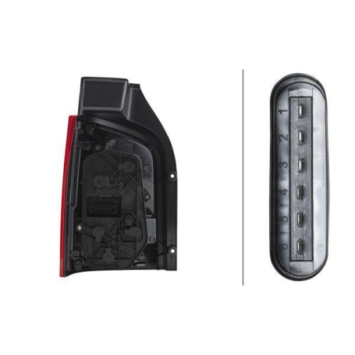 Heckleuchte Hella 2SK 010 318-081 f&uuml;r VW Rechts F&uuml;r Fahrzeuge Mit Heckklappe
