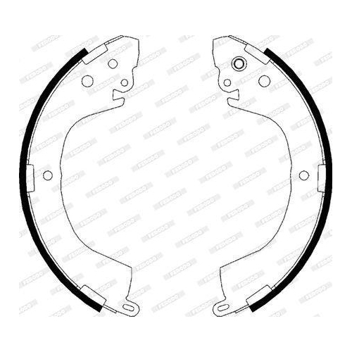 Bremsbackensatz Ferodo FSB617 Premier für Mitsubishi Hinterachse