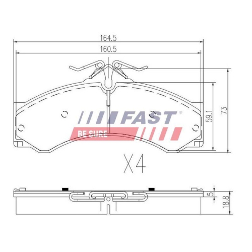 Bremsbelagsatz Scheibenbremse Fast FT29015 f&uuml;r Mercedes Benz Mercedes Benz