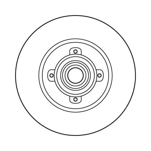 Bremsscheibe Trw DF6042BS Trw Single f&uuml;r Citro&euml;n DS Peugeot Hinterachse