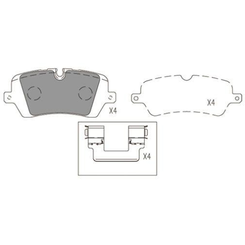 Bremsbelagsatz Scheibenbremse Red-line 27RV030 f&uuml;r Land Rover Hinterachse