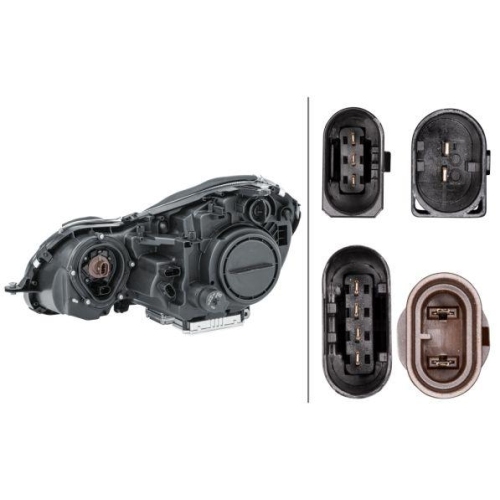 Hauptscheinwerfer Hella 1ES 008 369-481 für Mercedes Benz Mercedes Benz Rechts