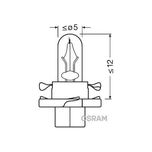 Gl&uuml;hlampe Instrumentenbeleuchtung Ams-osram 2452MFX6 Original f&uuml;r