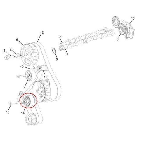 Riemenspanner Zahnriemen Red-line 13TA007 für Tata