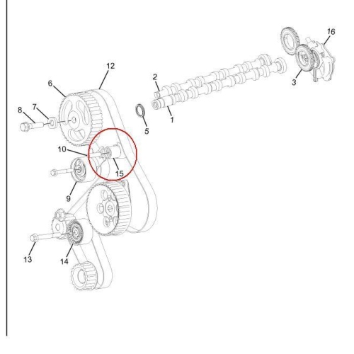 Riemenspanner Zahnriemen Red-line 13TA008 f&uuml;r Tata