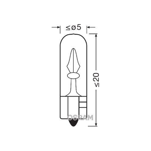 Glühlampe Instrumentenbeleuchtung Ams-osram 2723 Original für Dacheinbau