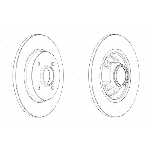 Bremsscheibe Ferodo DDF1735-1 Premier für Citroën Peugeot Citroën (df Psa) DS