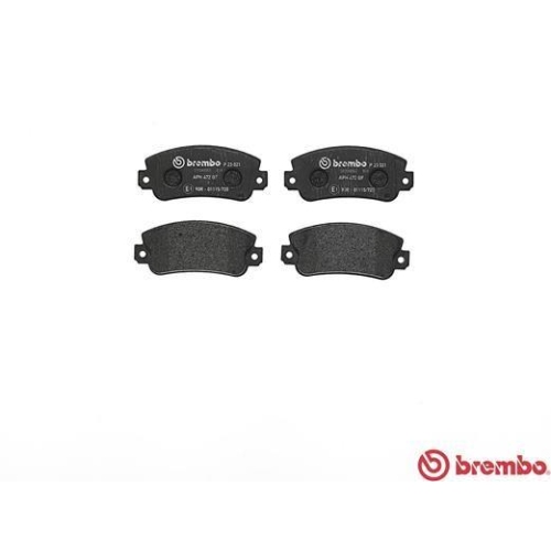 Bremsbelagsatz Scheibenbremse Brembo P23021 Prime Line f&uuml;r Fiat Lancia