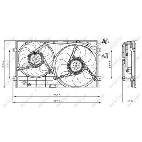 L&uuml;fter Motork&uuml;hlung Nrf 47403 f&uuml;r Skoda VW