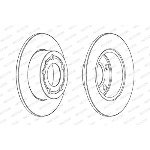 2 Bremsscheibe FERODO DDF929 PREMIER f&uuml;r AUDI SEAT SKODA VW VAG BRILLIANCE