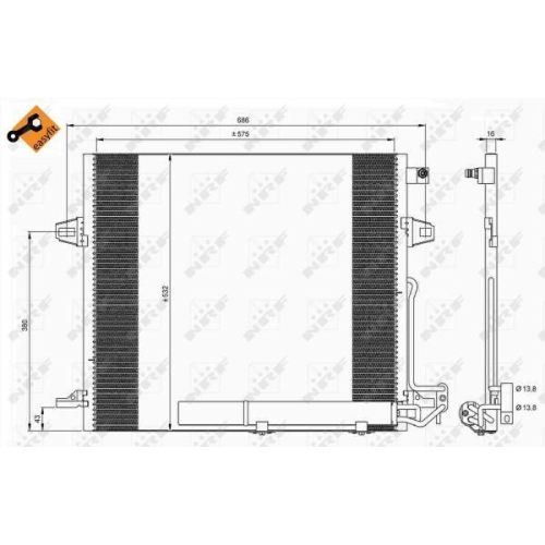 Kondensator Klimaanlage Nrf 35618 Easy Fit f&uuml;r Mercedes Benz Mercedes Benz