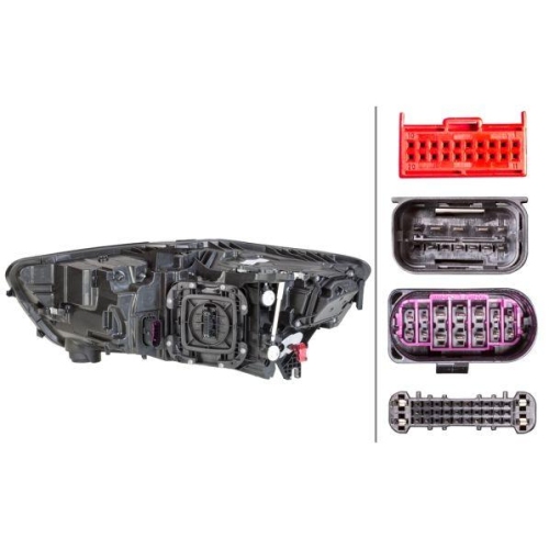 Hauptscheinwerfer Hella 1EX 012 976-121 f&uuml;r Audi Audi (faw) Rechts