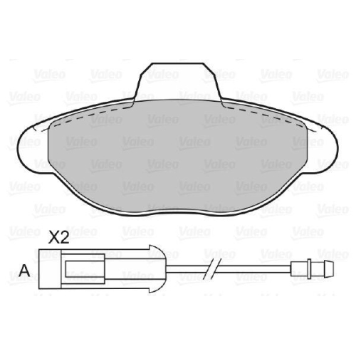 Bremsbelagsatz Scheibenbremse Valeo 598012 f&uuml;r Fiat Lancia Vorderachse