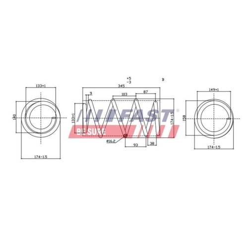 Fahrwerksfeder Fast FT12223K für Citroën Fiat Vorderachse