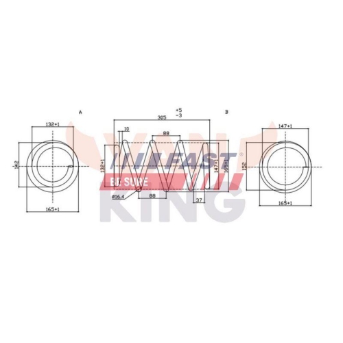 Fahrwerksfeder Fast FT12230K für Citroën Fiat Peugeot Vorderachse