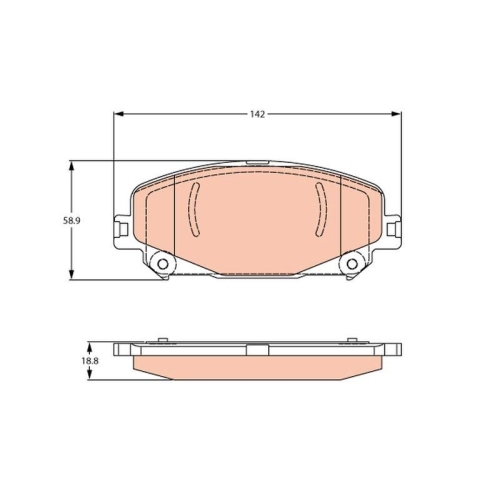 Bremsbelagsatz Scheibenbremse Trw GDB2268 f&uuml;r Renault Vorderachse