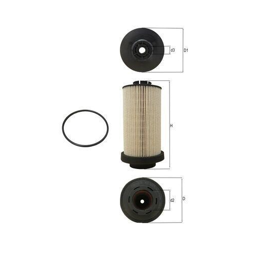 Kraftstofffilter Mahle KX 80/1D f&uuml;r K&auml;ssbohrer Mercedes Benz Mercedes Benz Bomag