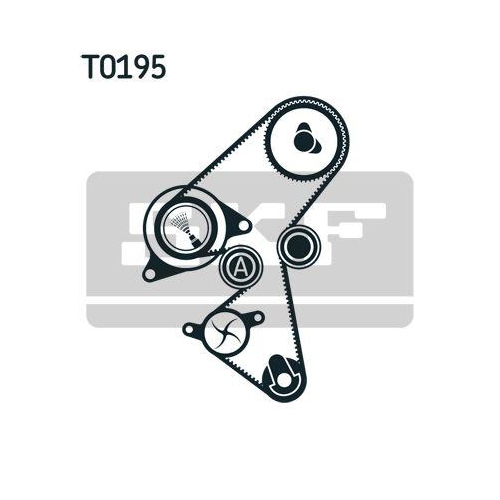 Wasserpumpe + Zahnriemensatz Skf VKMC 03140 f&uuml;r Citro&euml;n Fiat Ford Mazda Opel