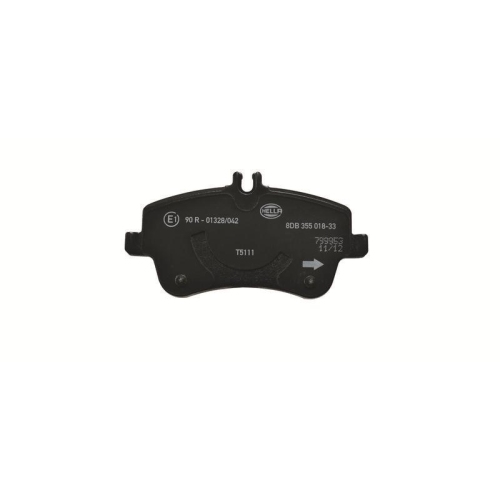 Bremsbelagsatz Scheibenbremse Hella 8DB 355 018-331 f&uuml;r Mercedes Benz Evobus Amc