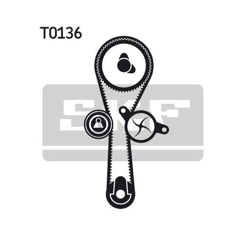 Wasserpumpe + Zahnriemensatz Skf VKMC 06010 f&uuml;r Nissan Renault