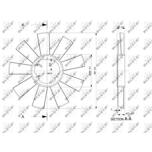 L&uuml;fterrad Motork&uuml;hlung Nrf 49812 f&uuml;r Mercedes Benz Mercedes Benz Mercedes Benz