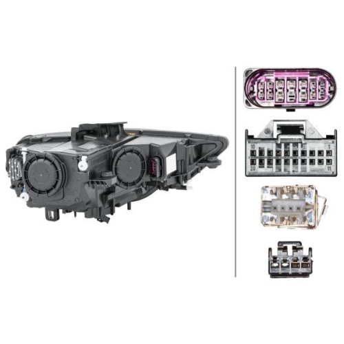 Hauptscheinwerfer Hella 1EL 010 740-571 f&uuml;r Audi VW Audi (faw) Links