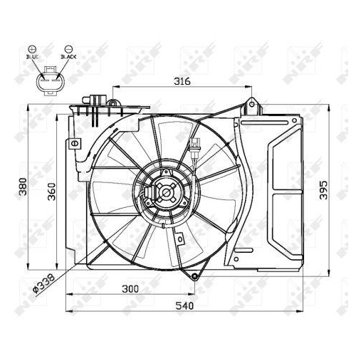 L&uuml;fter Motork&uuml;hlung Nrf 47055 f&uuml;r Toyota