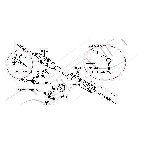 Spurstangenkopf Red-line 40TO036 f&uuml;r Lexus Vorderachse Au&szlig;en Links Rechts