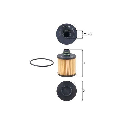 &Ouml;lfilter Mahle OX 779D f&uuml;r Alfa Romeo Chrysler Fiat Gmc Lancia Opel Suzuki Jeep