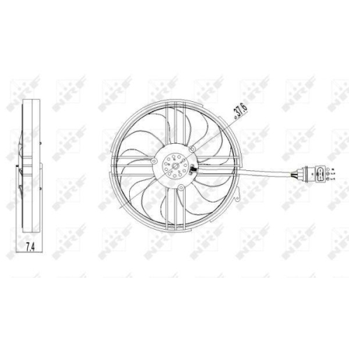 L&uuml;fter Motork&uuml;hlung Nrf 47409 f&uuml;r Seat VW