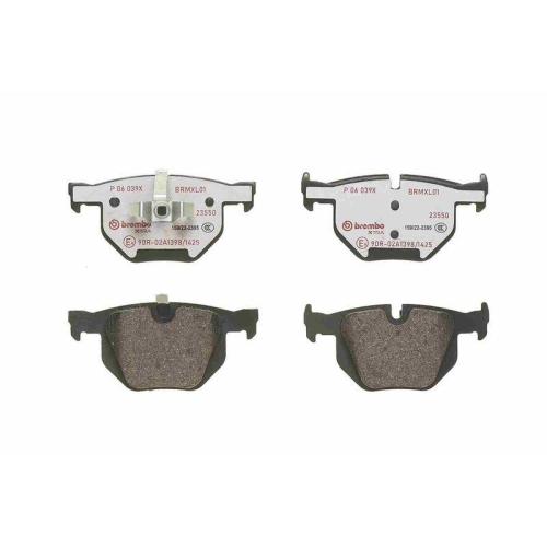 Bremsbelagsatz Scheibenbremse Brembo P06039X Xtra Line f&uuml;r Bmw Hinterachse